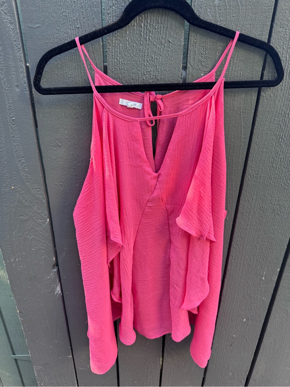 Maurice's Flowy Coral Ruffle Sleeveless Blouse, Size 2